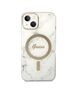 Guess set case + charger for iPhone 14 Plus 6,7&quot; GUBPP14MHMEACSH white hard case Marble MagSafe 3666339103194