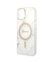 Guess set case + charger for iPhone 14 Plus 6,7&quot; GUBPP14MHMEACSH white hard case Marble MagSafe 3666339103194