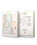 Guess set case + charger for iPhone 14 Plus 6,7&quot; GUBPP14MHMEACSH white hard case Marble MagSafe 3666339103194