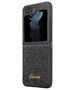 Guess case for Samsung Z Flip5 GUHCZF5HGGSHK black PU/TPU Glitter Script 3666339173951