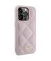 Guess case for iPhone 15 Pro Max 6,7&quot; GUHCP15XPSQSQSP pink HC PU Quilted Metal Logo 3666339149772