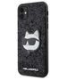 Karl Lagerfeld case for iPhone 11 / XR KLHCN61G2CPK black hardcase Glitter Choupette Patch 3666339170028