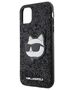 Karl Lagerfeld case for iPhone 11 / XR KLHCN61G2CPK black hardcase Glitter Choupette Patch 3666339170028