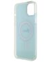 Guess case for iPhone 15 Plus 6.7&quot; GUHMP15MHITSQ turquoise hardcase IML Iridescent MagSafe 3666339154936