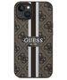 Guess case for  iPhone 15 6,1&quot; GUHMP15SP4RPSW HC MAGSAFE 4G PRINTED STRIPES BROWN 3666339203443