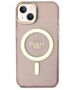 Guess case for iPhone 14 Plus 6,7&quot; GUHMP14MHCMCGP pink hardcase Magsafe IML Glitter Gold 3666339125875