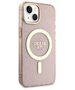 Guess case for iPhone 14 Plus 6,7&quot; GUHMP14MHCMCGP pink hardcase Magsafe IML Glitter Gold 3666339125875