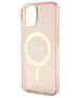 Guess case for iPhone 14 Plus 6,7&quot; GUHMP14MHCMCGP pink hardcase Magsafe IML Glitter Gold 3666339125875