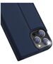 Case IPHONE 13 PRO MAX with a flip Dux Ducis Skin Leather navy blue 6934913047019