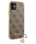 Original Case IPHONE 11 Guess Hard Case 4G Charms Collection (GUHCN61GF4GBR) brown 3700740468081