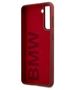 Original Case SAMSUNG GALAXY S21+ BMW Hardcase Silicone Signature Logo (BMHCS21MSLBLRE) red 3700740497425