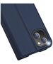 Case IPHONE 14 PLUS with a Flip Dux Ducis Skin Leather navy blue 6934913035085