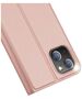 Case IPHONE 14 PLUS with a Flip Dux Ducis Skin Leather light pink 6934913035092