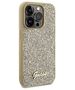 Original Case IPHONE 14 PRO Guess Hardcase Disco Metal Script (GUHCP14LPMSDGSD) gold 3666339173555