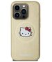 Original Case IPHONE 14 PRO Hello Kitty Hardcase Leather Kitty Head MagSafe (HKHMP14LPGHCKD) gold 3666339189044