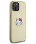 Original Case IPHONE 13 / 14 / 15 Hello Kitty Hardcase Leather Kitty Head MagSafe (HKHMP14SPGHCKD) gold 3666339189020