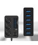 Power strip Earldom ES-SC07, 3 sockets, CEE 7/3, 6 x USB, 2m., Black - 40378 έως 12 άτοκες Δόσεις