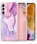 Case SAMSUNG GALAXY M15 5G Tech-Protect Icon Marble pink 5906302308088