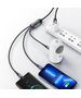 3in1 Cable 66W 1.2m USB - USB-C + micro USB + Lightning Digital Display PD Fast Charge SJ582USB01 (US-SJ582) 6958444901916