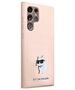 Original Case SAMSUNG GALAXY S24 ULTRA Karl Lagerfeld Silicone Choupette Metal Pin (KLHCS24LSMHCNPP) pink 3666339259228