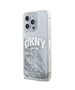 Original Case APPLE IPHONE 15 PRO DKNY Hardcase Liquid Glitter Big Logo (DKHCP15LLBNAET) white 3666339270919