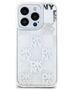 Original Case APPLE IPHONE 15 PRO DKNY Hardcase Liquid Glitter Multilogo (DKHCP15LLCPEPT) white 3666339271053