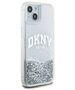 Original Case IPHONE 13 / 14 / 15 DKNY Hardcase Liquid Glitter Big Logo (DKHCP15SLBNAET) white 3666339270896