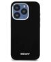 Original Case IPHONE 14 PRO DKNY Hardcase Liquid Silicone Small Metal Logo MagSafe (DKHMP14LSMCHLK) black 3666339265694