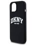 Original Case IPHONE 13 / 14 / 15 DKNY Hardcase Liquid Silicone White Printed Logo MagSafe DKHMP14SSNYACH 3666339266653