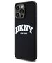 Original Case IPHONE 14 PRO MAX DKNY Hardcase Liquid Silicone White Printed Logo MagSafe (DKHMP14XSNYACH) black 3666339266684