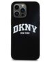 Original Case IPHONE 14 PRO MAX DKNY Hardcase Liquid Silicone White Printed Logo MagSafe (DKHMP14XSNYACH) black 3666339266684