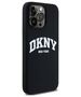 Original Case IPHONE 14 PRO MAX DKNY Hardcase Liquid Silicone White Printed Logo MagSafe (DKHMP14XSNYACH) black 3666339266684