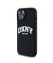 Original Case IPHONE 14 PLUS / 15 PLUS DKNY Hardcase Liquid Silicone White Printed Logo MagSafe (DKHMP15MSNYACH) black 3666339266707