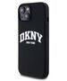 Original Case IPHONE 13 / 14 / 15 DKNY Hardcase Liquid Silicone White Printed Logo MagSafe (DKHMP15SSNYACH) black 3666339266691