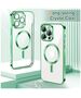 Techsuit Husa pentru iPhone 14 Pro - Techsuit Luxury Crystal MagSafe - Light Green 5949419136793 έως 12 άτοκες Δόσεις