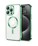 Techsuit Husa pentru iPhone 15 Pro - Techsuit Luxury Crystal MagSafe - Light Green 5949419136526 έως 12 άτοκες Δόσεις