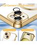 Techsuit Husa pentru iPhone 15 - Techsuit Luxury Crystal MagSafe - Gold 5949419136649 έως 12 άτοκες Δόσεις