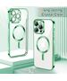 Techsuit Husa pentru iPhone 14 Pro Max - Techsuit Luxury Crystal MagSafe - Light Green 5949419136700 έως 12 άτοκες Δόσεις