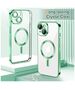 Techsuit Husa pentru iPhone 14 - Techsuit Luxury Crystal MagSafe - Light Green 5949419136977 έως 12 άτοκες Δόσεις