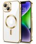 Techsuit Husa pentru iPhone 14 - Techsuit Luxury Crystal MagSafe - Gold 5949419137004 έως 12 άτοκες Δόσεις