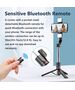 Techsuit Stable Selfie Stick with Tripod and Light, 116cm - Techsuit (L13d) - Black 5949419122604 έως 12 άτοκες Δόσεις