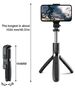 Techsuit Selfie Stick with Tripod and Remote Control, 100cm - Techsuit (L02s) - Black 5949419122529 έως 12 άτοκες Δόσεις