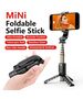 Techsuit Selfie Stick cu Trepied si Telecomanda, 68cm, Mini - Techsuit (Q10) - Black 5949419122437 έως 12 άτοκες Δόσεις