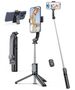 Techsuit Selfie Stick cu Trepied si Telecomanda, Pliabil, 106cm - Techsuit (C01) - Black 5949419122284 έως 12 άτοκες Δόσεις