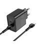 Hoco Incarcator Dual Port 2x Type-C PD45W + Cablu Type-C la Type-C - Hoco Streamer (N35) - Black 6931474797230 έως 12 άτοκες Δόσεις