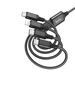 Hoco Cablu USB-A la 2xType-C, Lightning, Micro-USB, 2A, 1m - Hoco Super (X76) - Black 6931474767424 έως 12 άτοκες Δόσεις