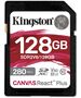 Kingston SD Card 128GB React Plus 280/100MB/s U3 V60 740617340617