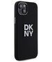 DKNY case for iPhone 15 6,1&quot; DKHCP15SSMCBSK black HC silicone w stack metal logo 3666339265298