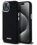 DKNY case for iPhone 15 6,1&quot; DKHMP15SSMCHLK black HC Magsafe silicone w horizontal metal logo 3666339265717