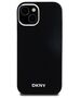 DKNY case for iPhone 15 6,1&quot; DKHMP15SSMCHLK black HC Magsafe silicone w horizontal metal logo 3666339265717